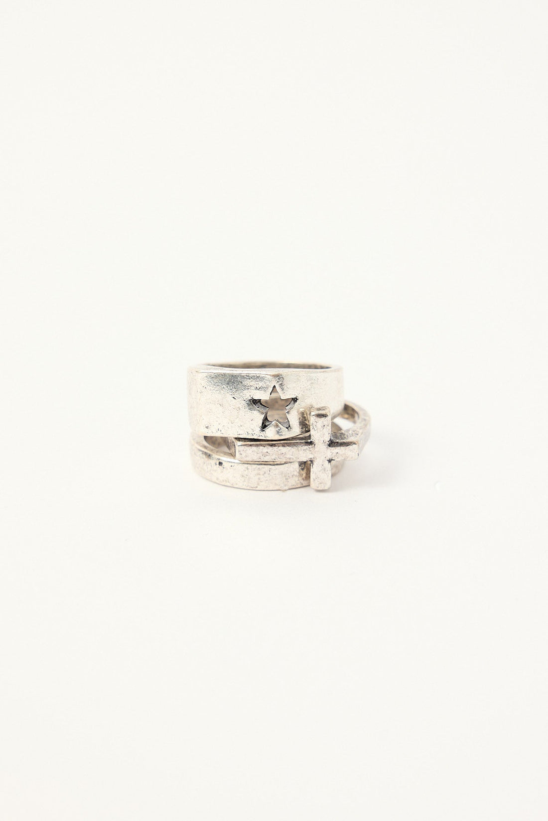 Neovision Shapes Rings 3 Pack Antique Silver