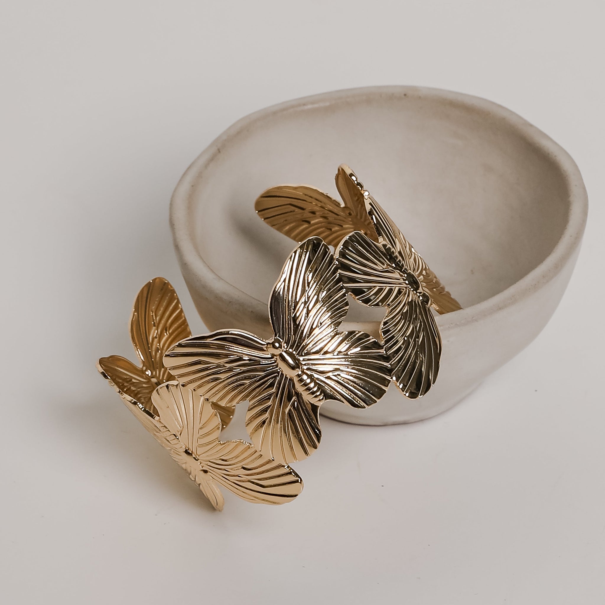 Alice Gold Butterfly Cuff Bracelet