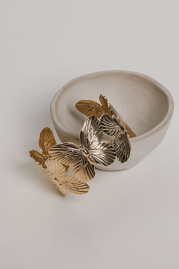 Alice Gold Butterfly Cuff Bracelet
