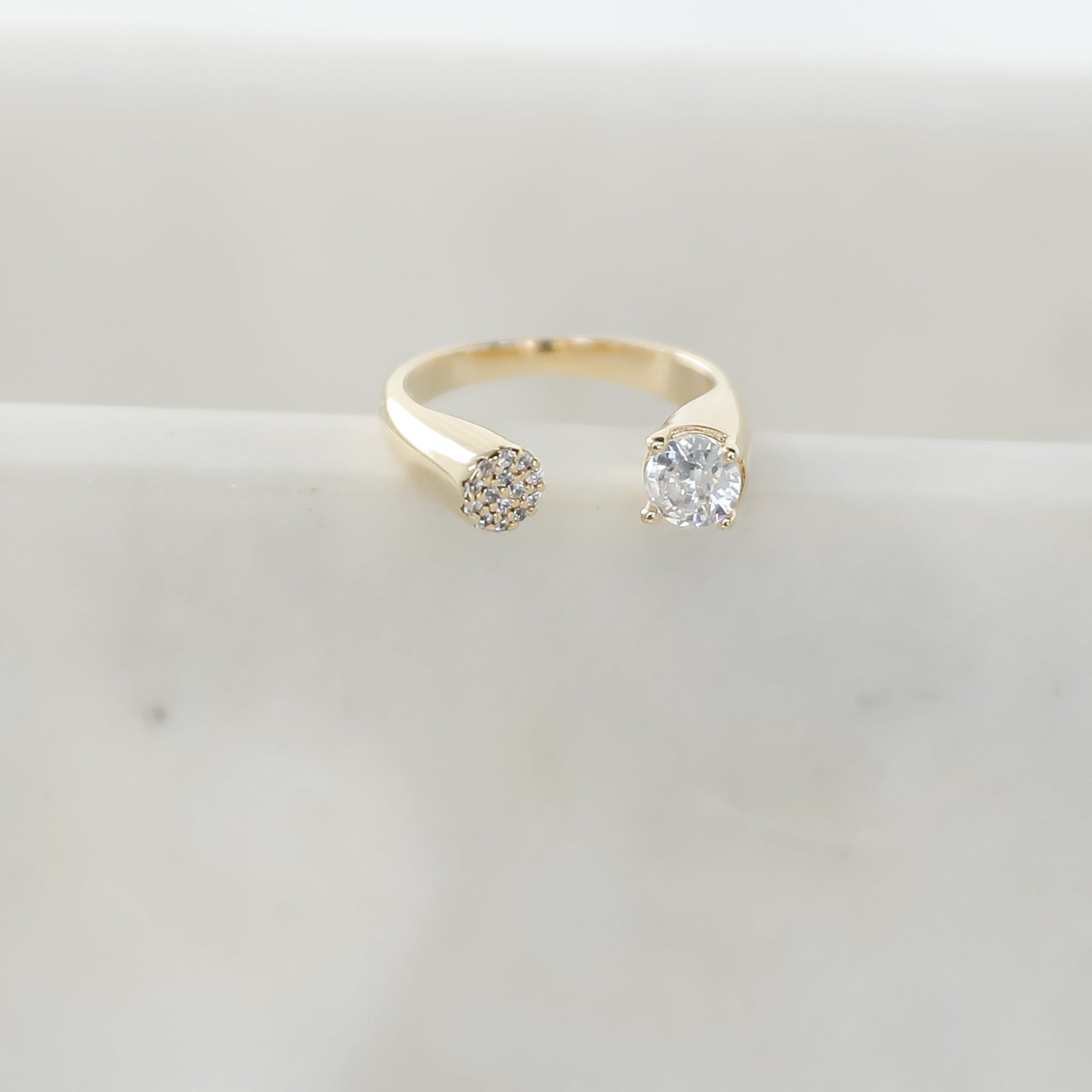 Ella Gold Rhinestone Open Ring