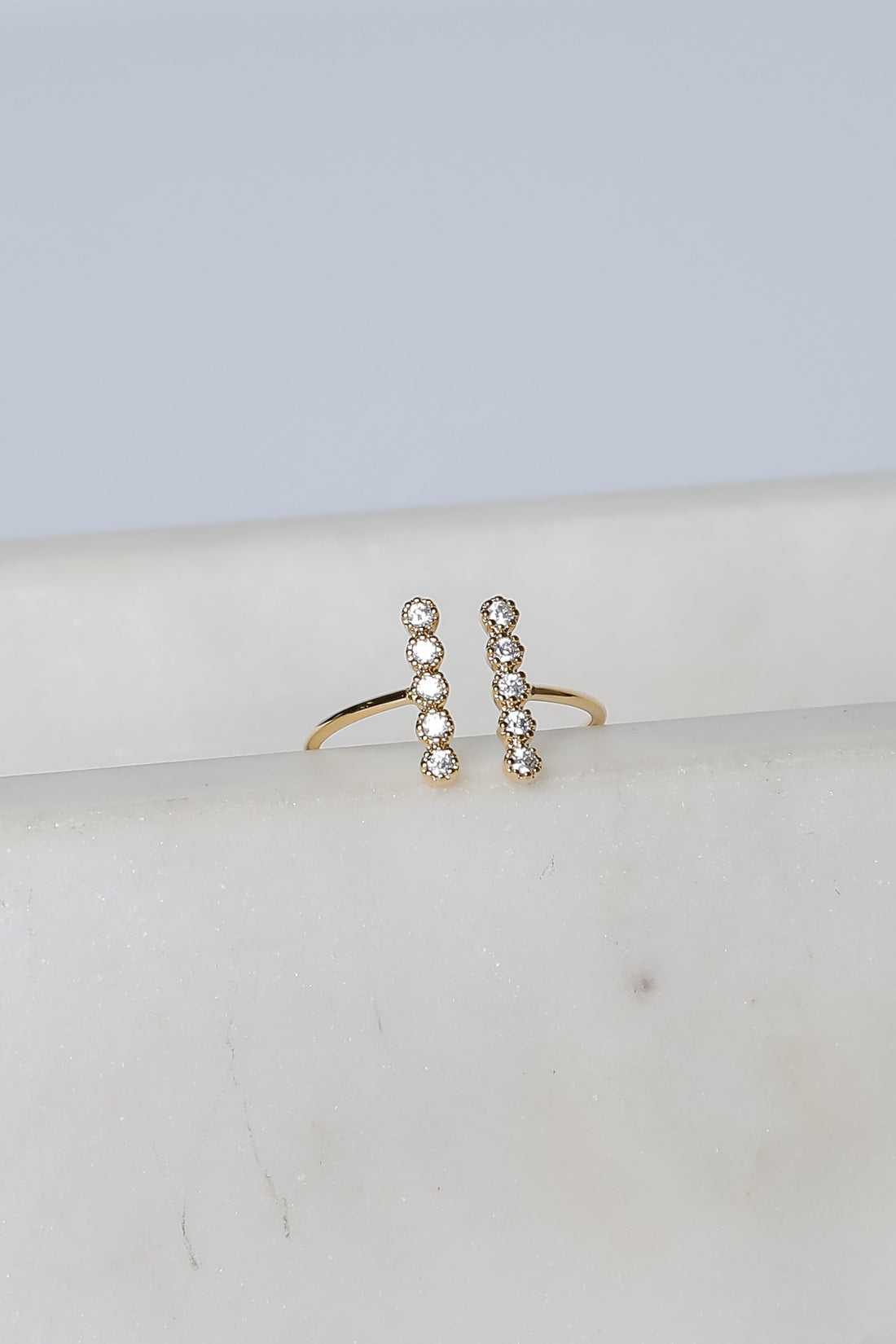 Aria Gold Rhinestone Ring