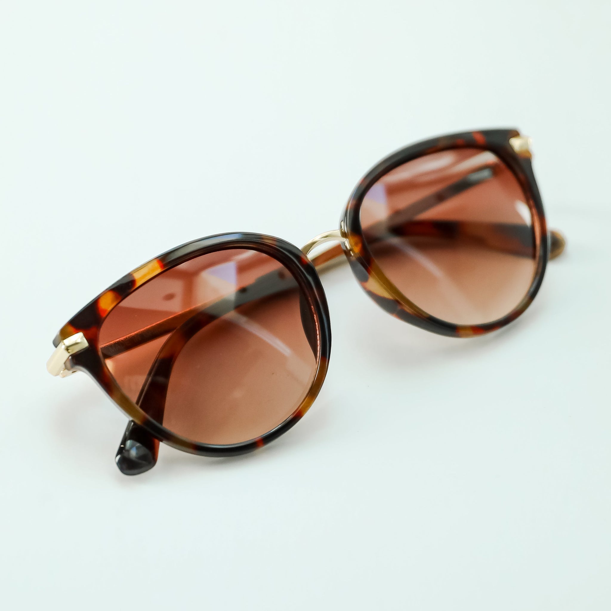 Chic Possibilities Tortoise Round Sunglasses
